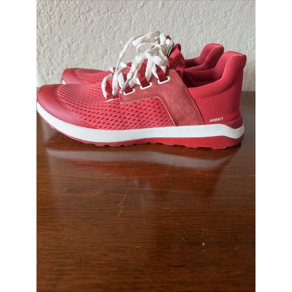 OLUKAI WAILUKU RED SNEAKERS‎ 20478 - LC43 SIZE US W8.5 WOMEN'S